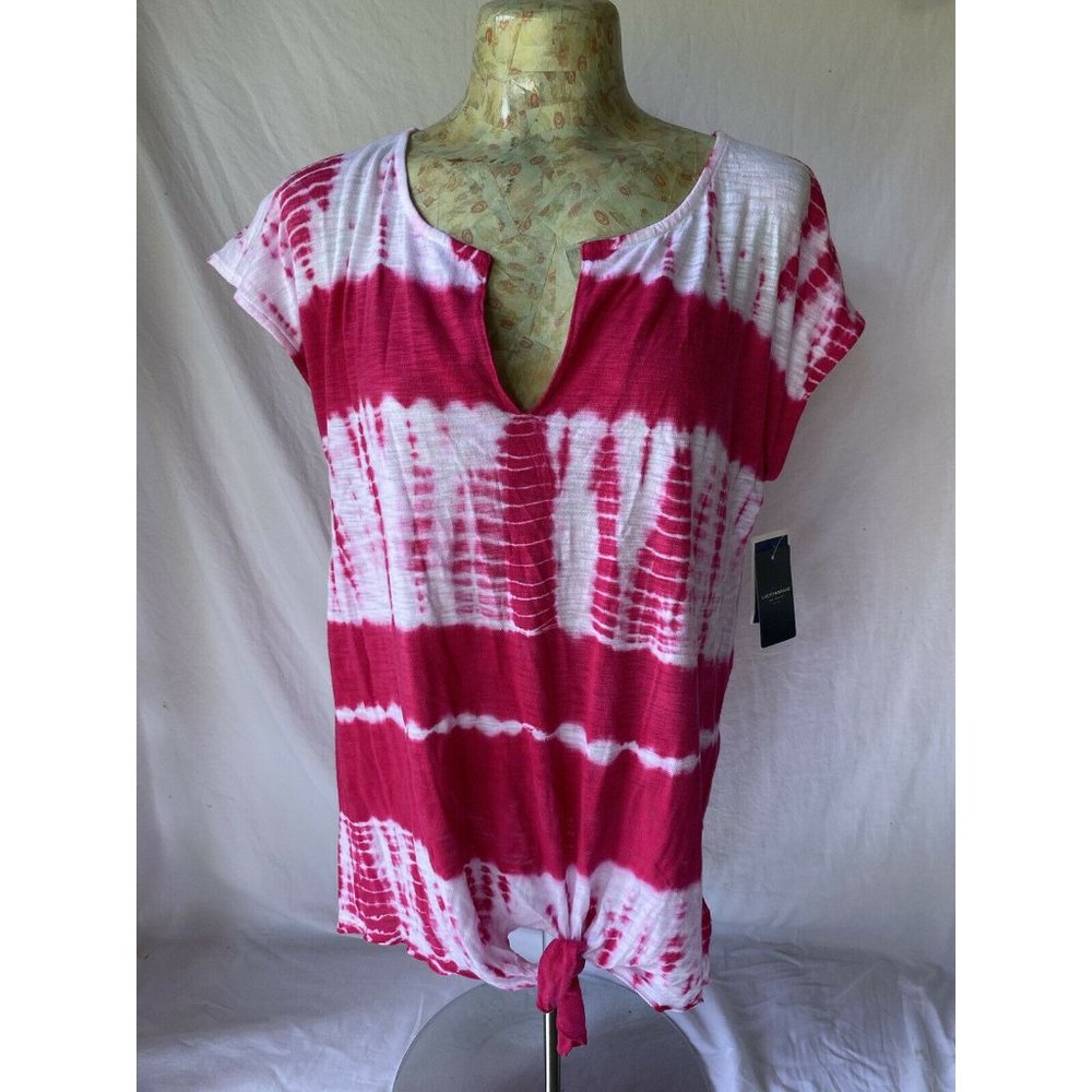 Women's Lucky Brand Tie Dye Twist Front Shirt Size Medium New W/ Tags MSRP $49